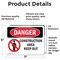 Signmission Construction Area Keep Out Danger Sign, Vinyl Decal, 7in W x 5in L, 2PK OS-2PACK-DS-D-57-L-1096 - alternate 2